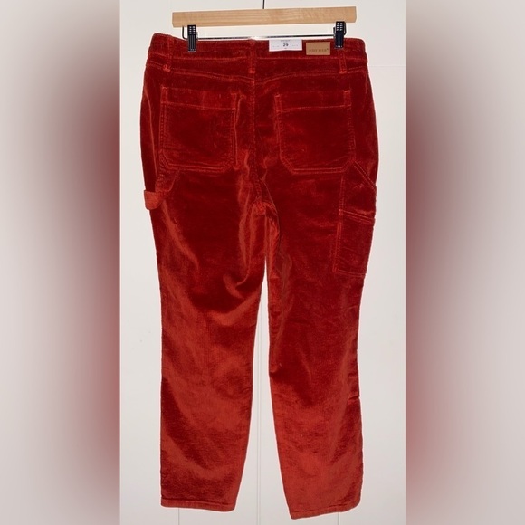 NWT Judy Blue Ankle‎ Straight Corduroy Pants High Rise Cropped Rust Red Plus 29W - Picture 10 of 13